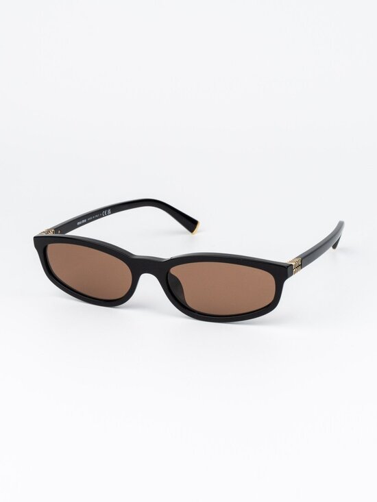 Miu Miu Women Sunglasses Black Brown Rectangle MUA06S 16K10I NEW AUTHENTIC main image 5